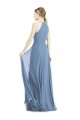 Keyhole Halter Chiffon Evening Dress / Bridesmaid Maxi Dress
