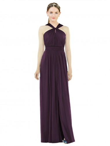 Chiffon Halter Neck Maxi Dress