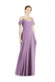 Off the Shoulder Open Cowl-Back Evening Dress / Bridesmaid Maxi Dress