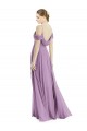 Off the Shoulder Open Cowl-Back Evening Dress / Bridesmaid Maxi Dress