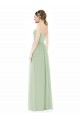 Strapless Draped Bodice Evening Dress / Bridesmaid Maxi Dress with Front Slits