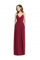 Pleated Skirt Chiffon Evening Dress / Bridesmaid Maxi Dress with Pockets