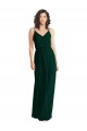 V-Neck Blouson Bodice Chiffon Evening Dress / Bridesmaid Maxi Dress