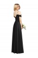 Cold Shoulder V-Back Chiffon Bridesmaid Dress / Maxi Dress