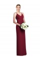 Full Length Draped Blouson Back Chiffon Bridesmaid Dress / Maxi Dress