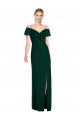 Ruffled Cold Shoulder Chiffon Evening Dress / Maxi Dress