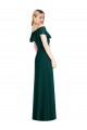 Ruffled Cold Shoulder Chiffon Evening Dress / Maxi Dress