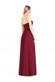 Strapless Notch Chiffon Evening Dress / Bridesmaid Maxi Dress