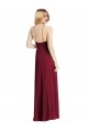 High-Neck Evening Dress / Bridesmaid Maxi Dress with Front Slit