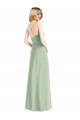 Cowl Neck Criss Cross Back Chiffon Bridesmaid Dress / Maxi Dress
