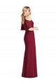Ruffle Cold Shoulder Mermaid Chiffon Evening Dress / Maxi Dress
