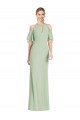 Ruffle Cold Shoulder Mermaid Chiffon Evening Dress / Maxi Dress
