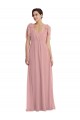 Empire Waist Long Halter Evening Dress / Bridesmaid Maxi Dress