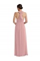 Empire Waist Long Halter Evening Dress / Bridesmaid Maxi Dress