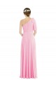 Bow One Shoulder Flounce Sleeve Evening Dress / Bridesmaid Maxi Dress