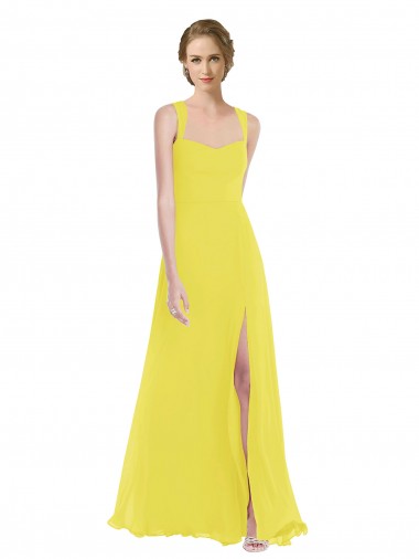Wide Strap Sweetheart Evening Dress / Bridesmaid Maxi Dress