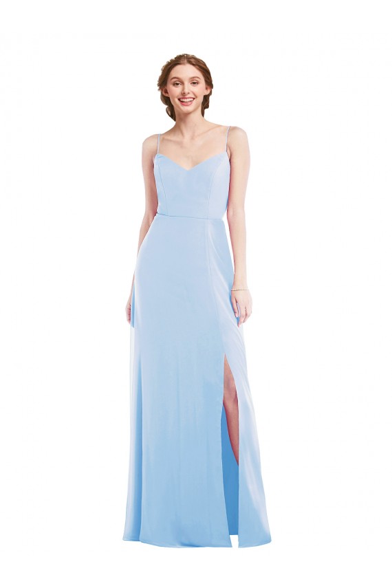 Tie Back Cutout Formal Evening Dress / Maxi Dress with Front Slit