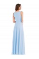 Deep V-Neck Chiffon Evening Dress / Bridesmaid Maxi Dress