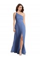 One Shoulder Full Length Formal Evening Dress / Maxi Dress with Flirty Slit