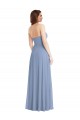 Strapless A-Line Evening Dress / Bridesmaid Maxi Dress with Front Slit
