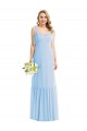 Tie Shoulder Bustier Bodice Ruffle Hem Bridesmaid Dress / Maxi Dress