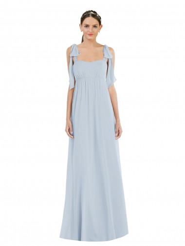 Tie Shoulder Empire Waist Bridesmaid Dress / Maxi Dress