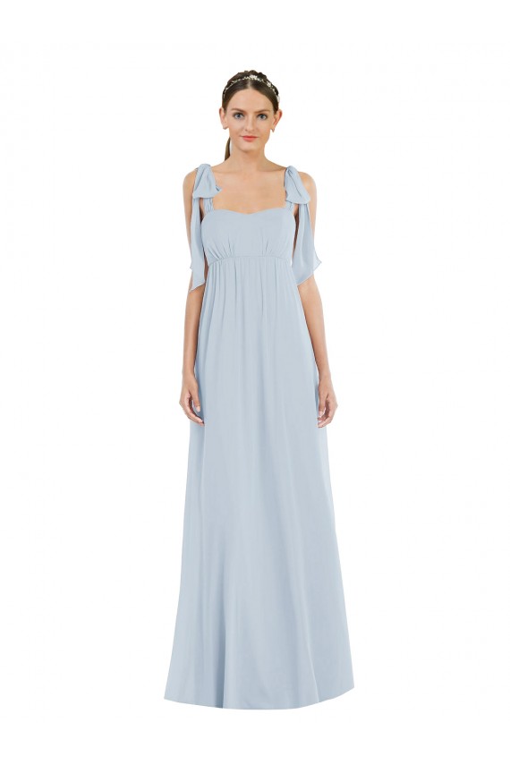 Tie Shoulder Empire Waist Bridesmaid Dress / Maxi Dress