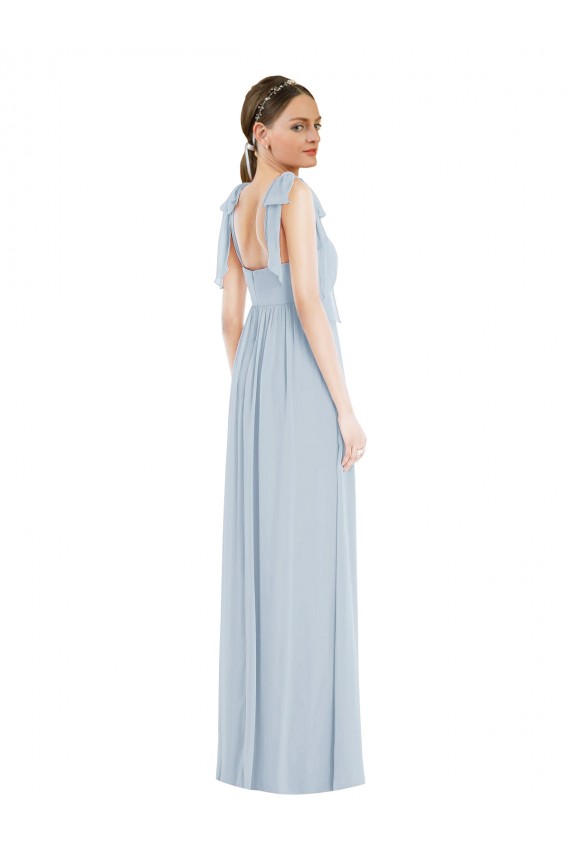 Tie Shoulder Empire Waist Bridesmaid Dress / Maxi Dress