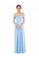 Off the Shoulder Draped Neckline Formal Evening Dress / Maxi Dress