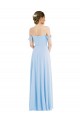 Off the Shoulder Draped Neckline Formal Evening Dress / Maxi Dress