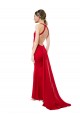 High Neck Mermaid Open Back Crepe Formal Evening Dress / Maxi Dress with Train Detail