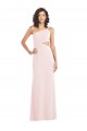 Midriff Cutout Flirty One Shoulder Crepe Maxi Dress