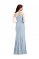 One Shoulder Draped Cowl Neck Evening Dress / Maxi Dress