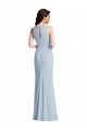 Halter Evening Dress / Maxi Dress with Cascade Ruffle Slit