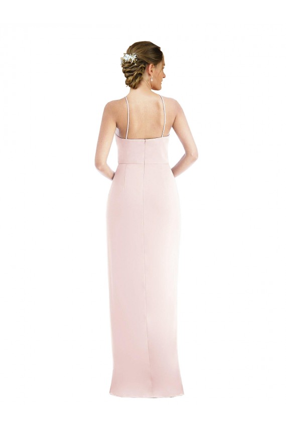 Halter Draped Tulip Skirt Evening Dress / Maxi Dress
