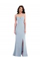 Flattering Trumpet Crepe Maxi Dress with Front Slit