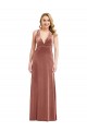 Plunging Neckline Velvet Formal Evening Dress / Maxi Dress with Criss Cross Open Back