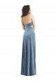 Spaghetti Strap Long Full Length Velvet Formal Evening Dress / Bridesmaid Maxi Dress
