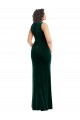 Square Neck Long Velvet Evening Dress / Maxi Dress